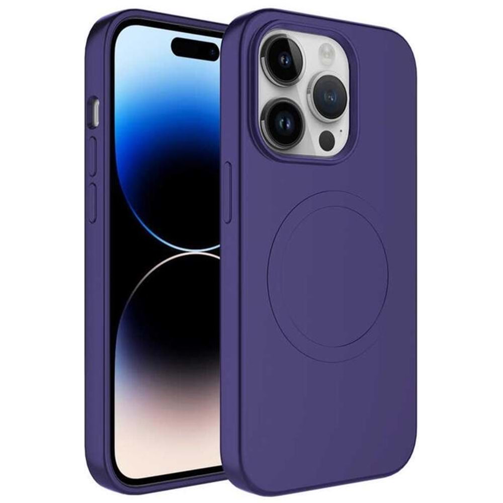 İPHONE 14 MAGSAFE ROUND MOPAL AİR - PURPLE - YSR