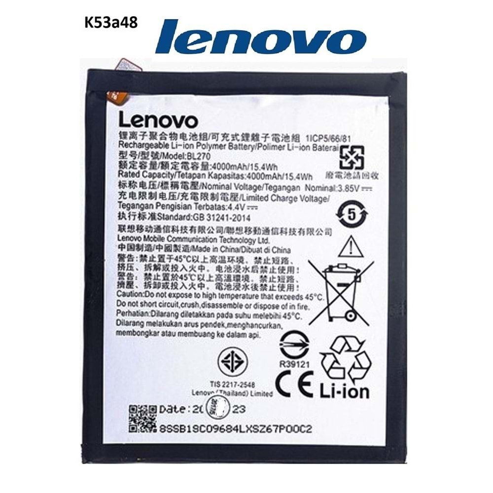 LENOVA K6 NOTE BATARYA