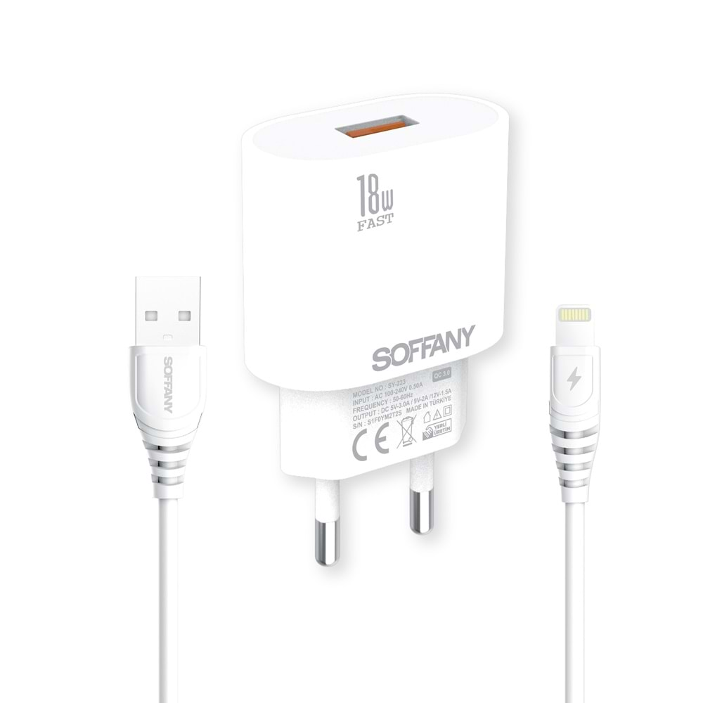 SOFFANY SY-223 LIGHTNING ŞARJ SETİ