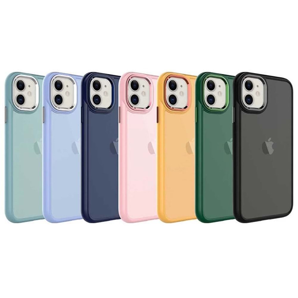 MODOS METAL KAPAK KILIF - APPLE - 14 PRO MAX - NAVY BLUE