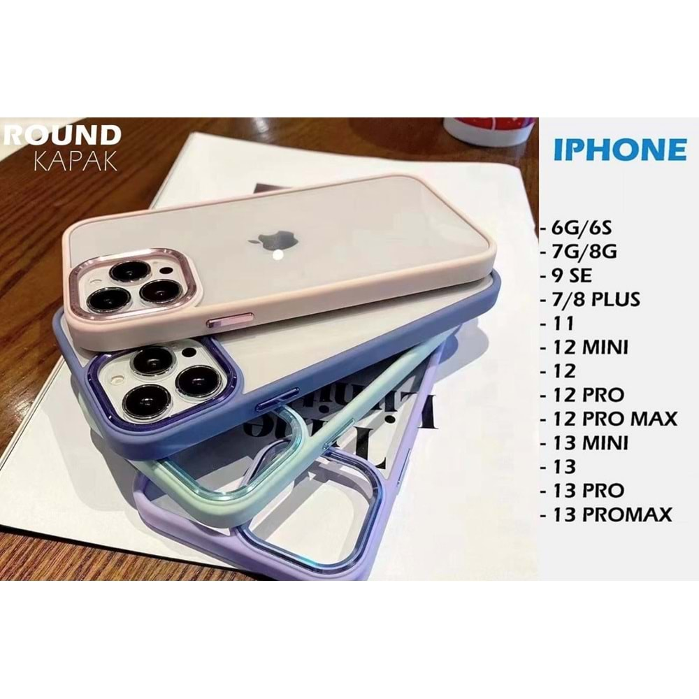 İPHONE 12 PROMAX ROUND CASE - PİNK - YSR