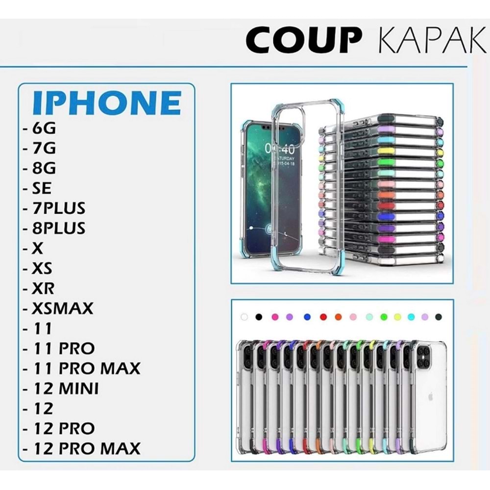 İPHONE 12 PROMAX COUP ANTİ SHOCK CASE - YELLOW - YSR