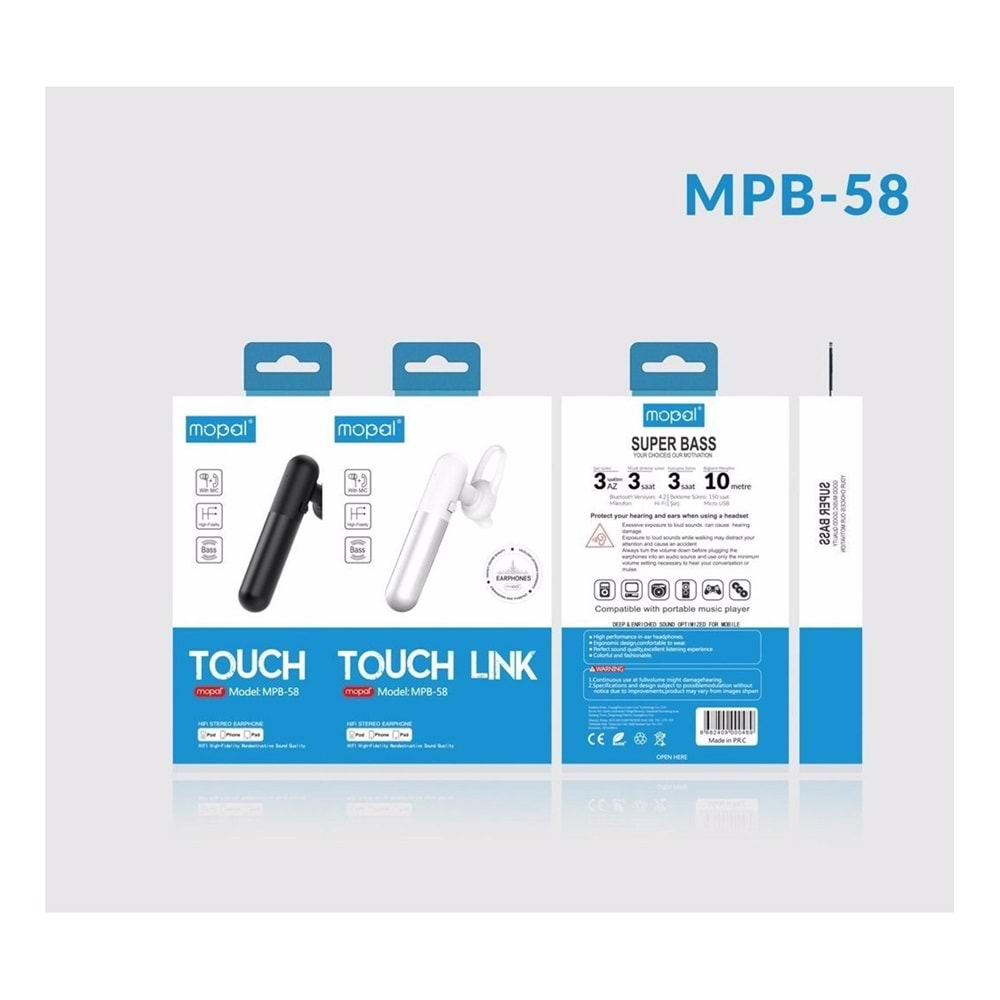 MPB-58 TOUCH LİNK BT KULAKLIK