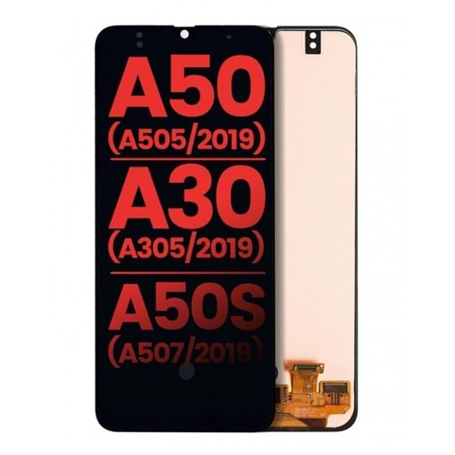 SAMSUNG A50 (A505)-A30 (A305)-A50 S (A507) SİYAH SERVİS EKRAN