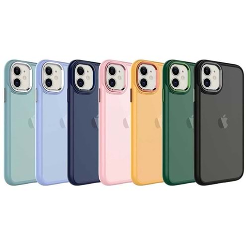 MODOS METAL KAPAK KILIF - APPLE - 14 PRO MAX - NAVY BLUE