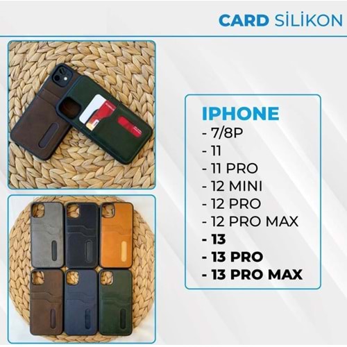 İPHONE 11 DERİ KARTLI - GREEN - YSR